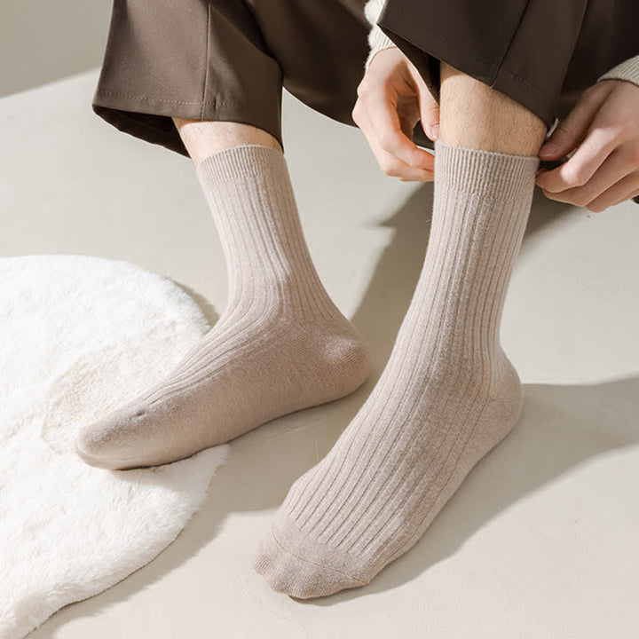 Bequeme, atmungsaktive Crew-Socken in einfarbiger Optik für Herren