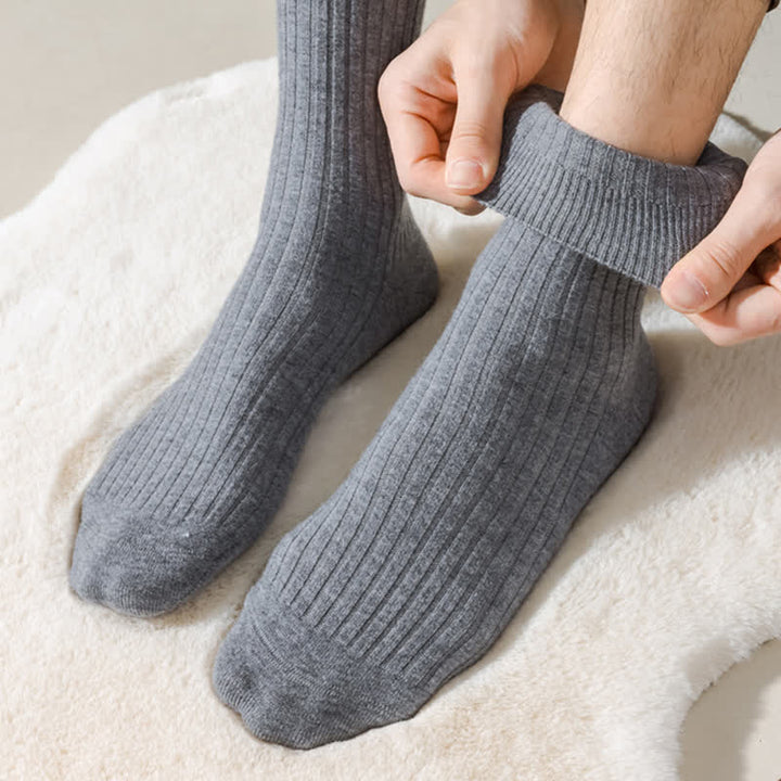 Bequeme, atmungsaktive Crew-Socken in einfarbiger Optik für Herren