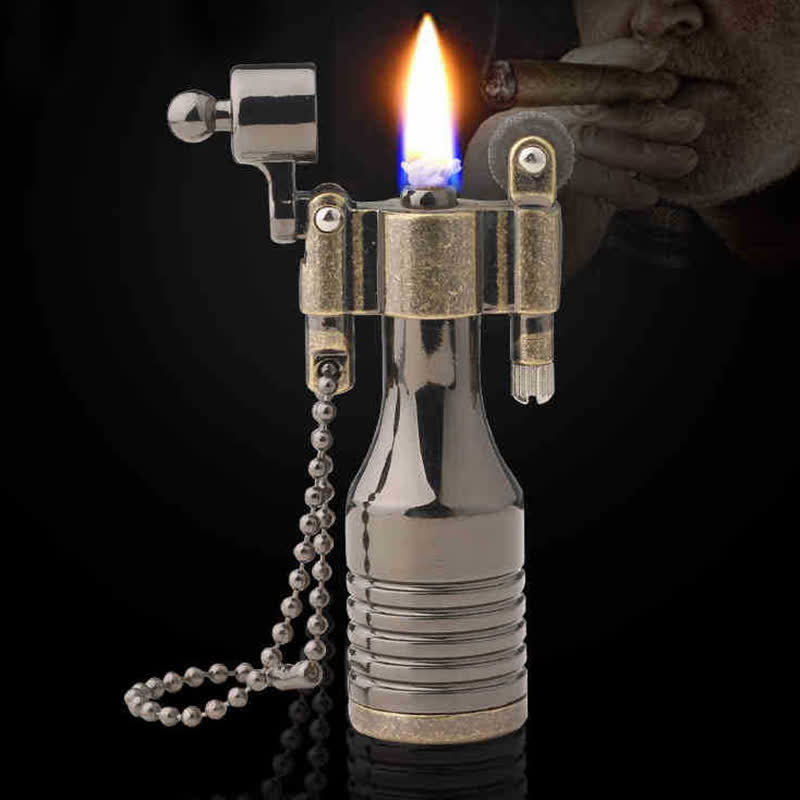 Altmodisches nachfüllbares Steampunk-Kerosinfeuerzeug - Bronze - image 0