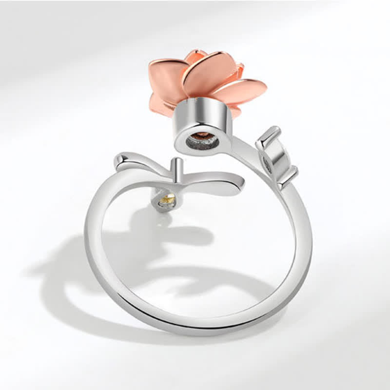 Fidget Spinning Sonnenblume Rose Biene verstellbarer Ring - image 7