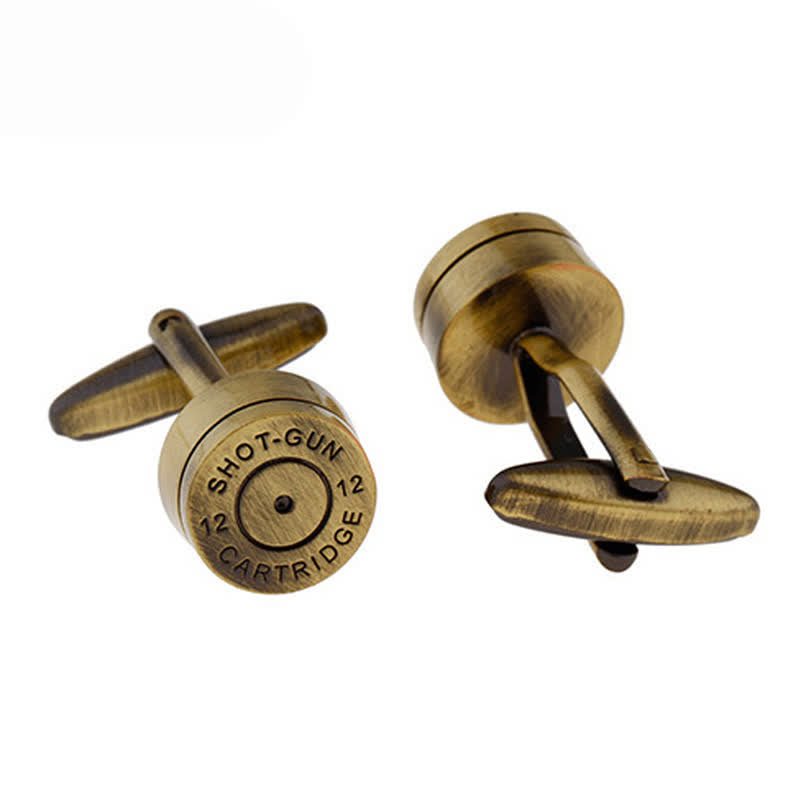 Manschettenknöpfe für Herren in Bronze mit Schrotpatronenmotiv - image 1