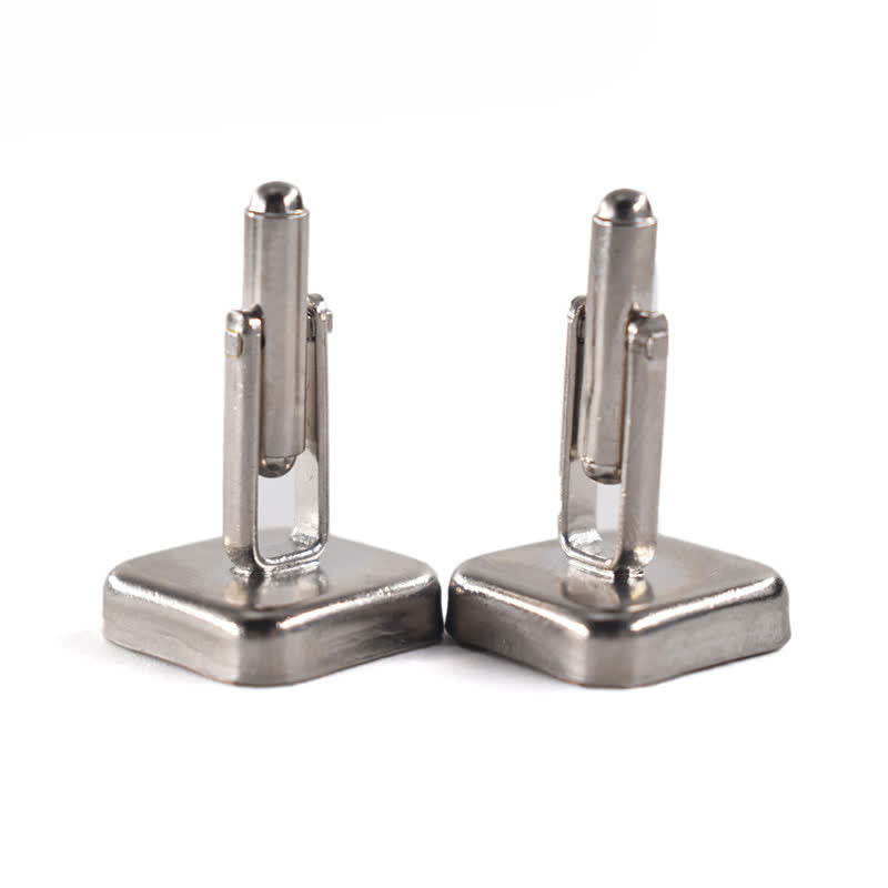 Manschettenknöpfe aus Holz für Herren mit kleinen Schachbrettquadraten - image 5