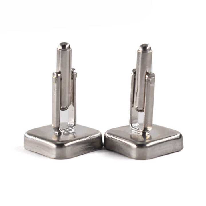 Manschettenknöpfe aus Holz für Herren mit kleinen Schachbrettquadraten - image 5