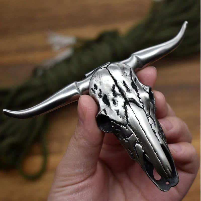 Longhorn Bull Head Multifunktions-EDC-Werkzeuganhänger-Gürtelschnalle