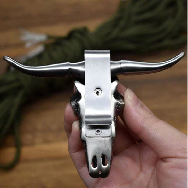 Longhorn Bull Head Multifunktions-EDC-Werkzeuganhänger-Gürtelschnalle