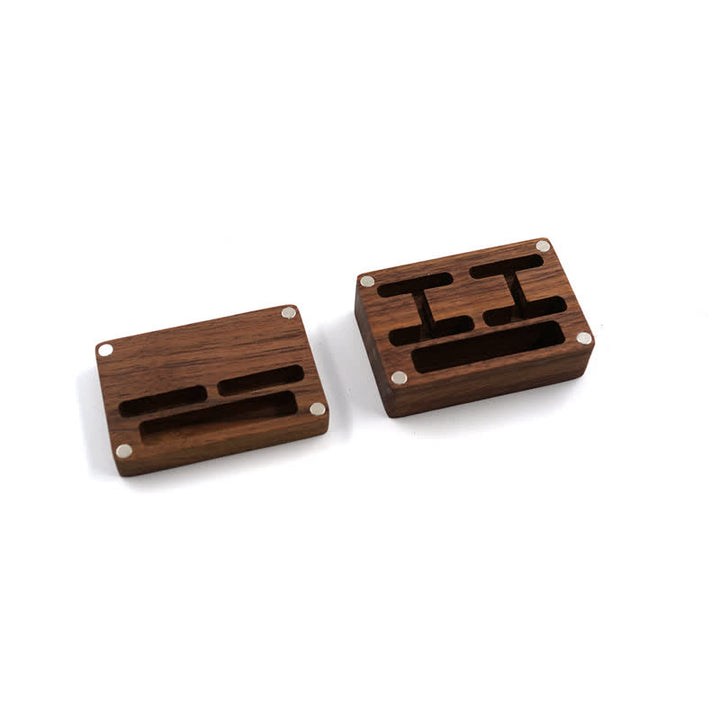 Herren-Manschettenknöpfe aus Holz mit individueller Gravur, Box-Oberfläche, Hochzeitstag