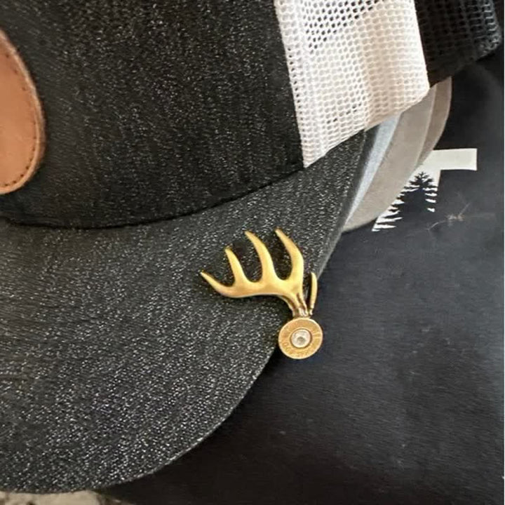 Hutkrempenclip in Hirschgeweihform