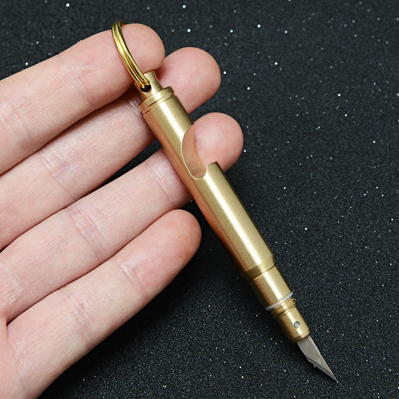 Multifunktionaler Flaschenöffner, verstecktes Messer, abnehmbarer Bullet-Schlüsselanhänger