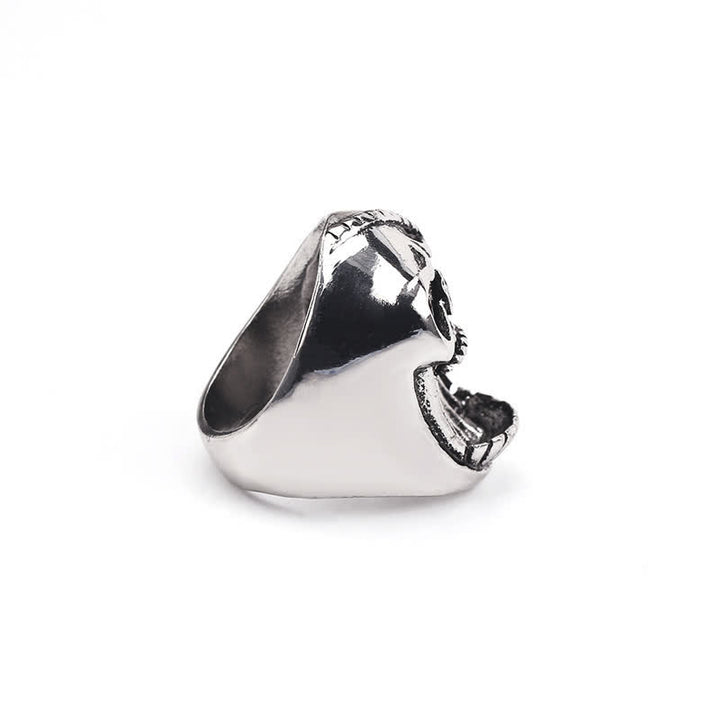 Flaschenöffnerring mit Gothic-Motiv „Lachender Totenkopf“