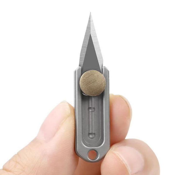 EDC-Werkzeug Messing Mini Push Blade Schlüsselanhänger