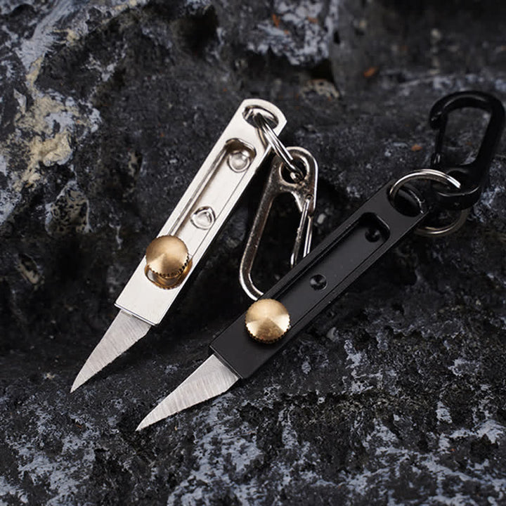 Mini Push-Pull Messer Utility Schneidwerkzeug Schlüsselanhänger
