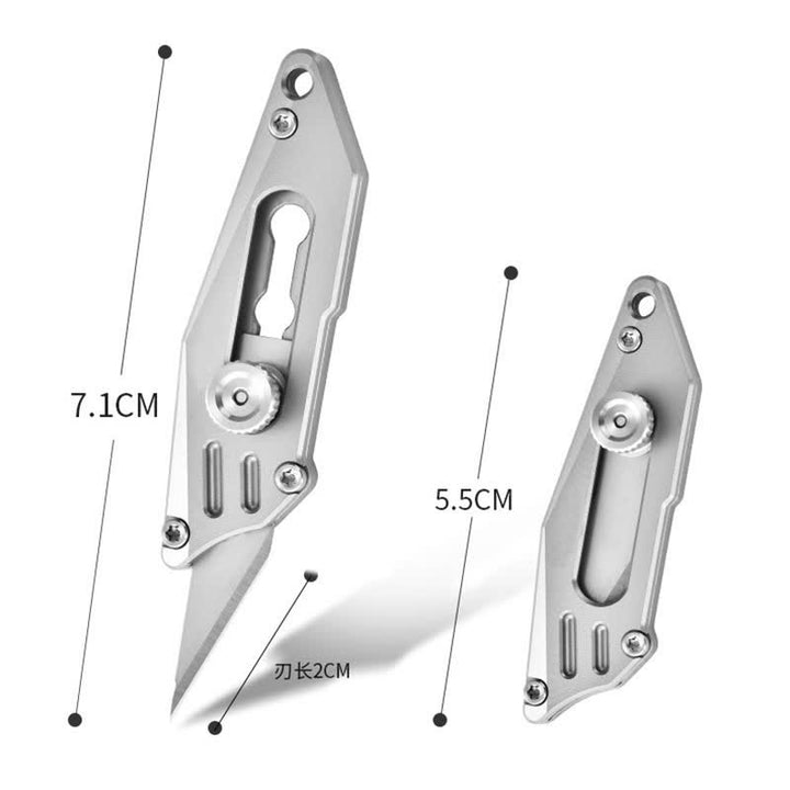 Push-Taschenmesser Tragbarer Unboxing Cutter Schlüsselanhänger