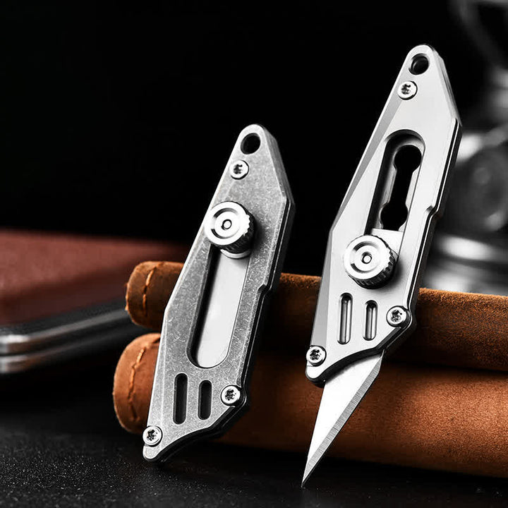 Push-Taschenmesser Tragbarer Unboxing Cutter Schlüsselanhänger