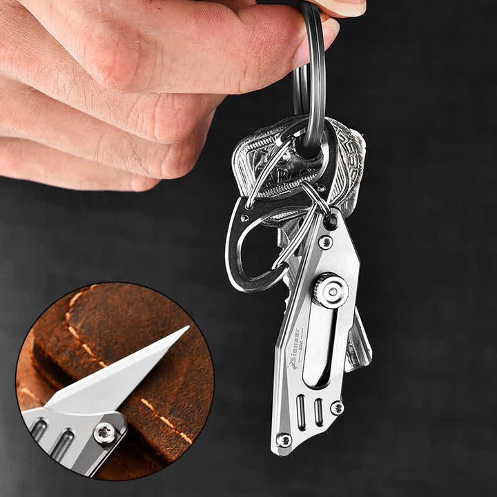 Push-Taschenmesser Tragbarer Unboxing Cutter Schlüsselanhänger