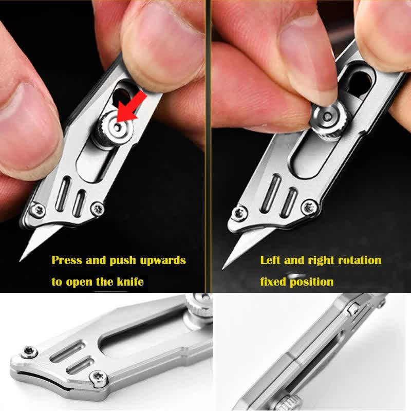 Push-Taschenmesser Tragbarer Unboxing Cutter Schlüsselanhänger