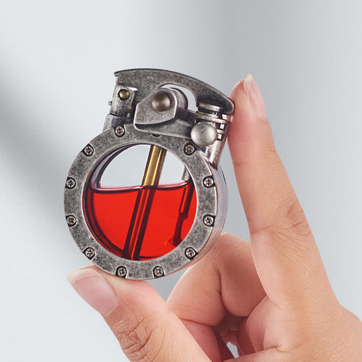 Cooles transparentes nachfüllbares Kerosinfeuerzeug mit Flasche