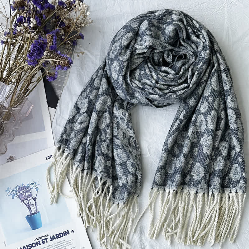 Unisex Jacquardschal mit geometrischem abstraktem rustikalem Muster