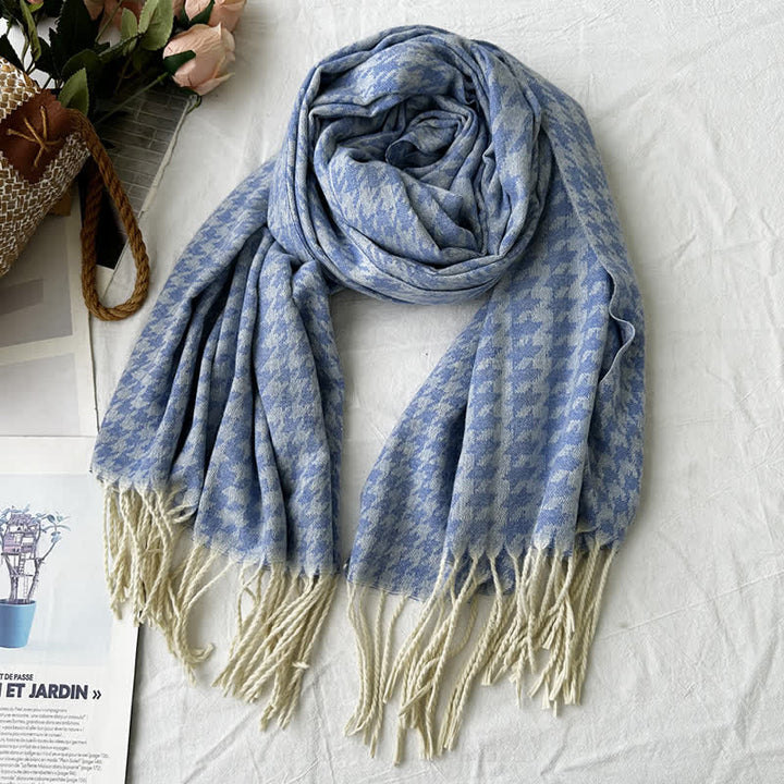 Unisex Jacquardschal mit geometrischem abstraktem rustikalem Muster