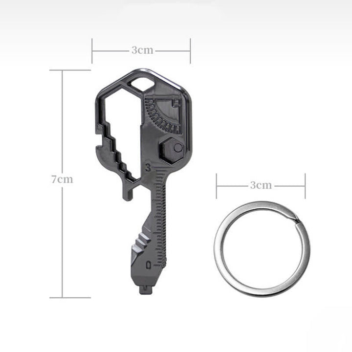 Mini Utility 11 in 1 Schlüsselförmiger Schlüsselanhänger für gängige Werkzeuge - Schwarz - image 13