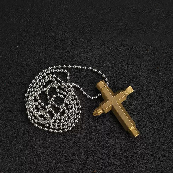 Kreuz EDC Schraubendreher Halskette Anhänger Schlüsselanhänger - image 4
