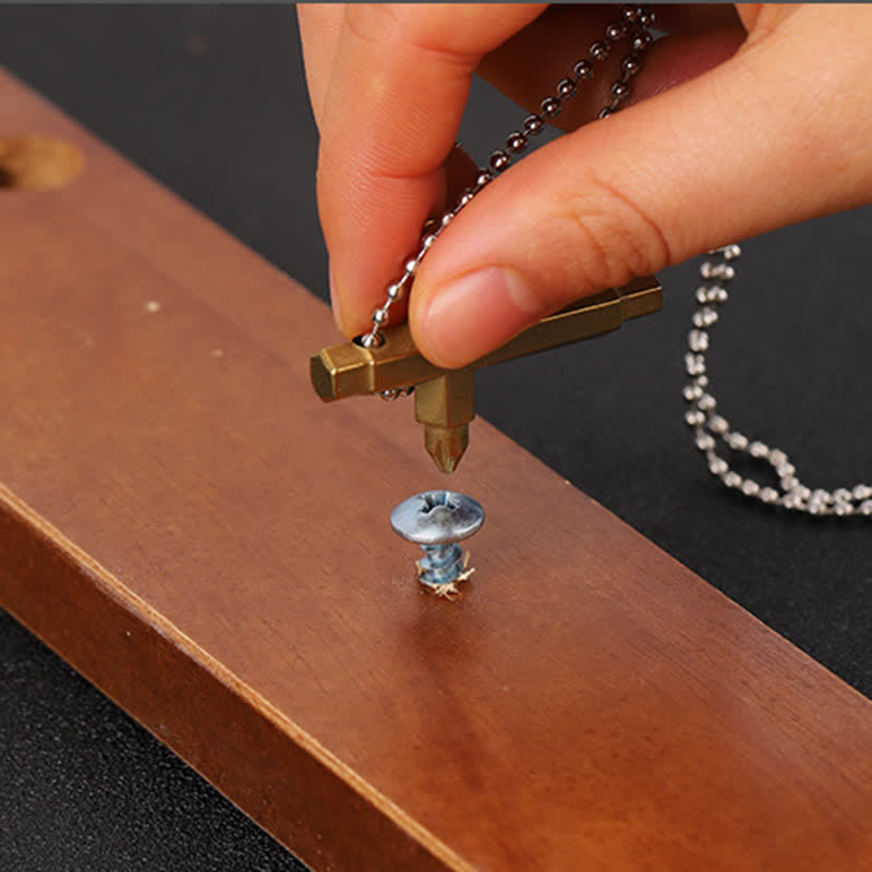 Kreuz EDC Schraubendreher Halskette Anhänger Schlüsselanhänger - image 2