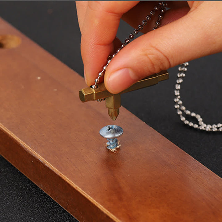 Kreuz EDC Schraubendreher Halskette Anhänger Schlüsselanhänger - image 2