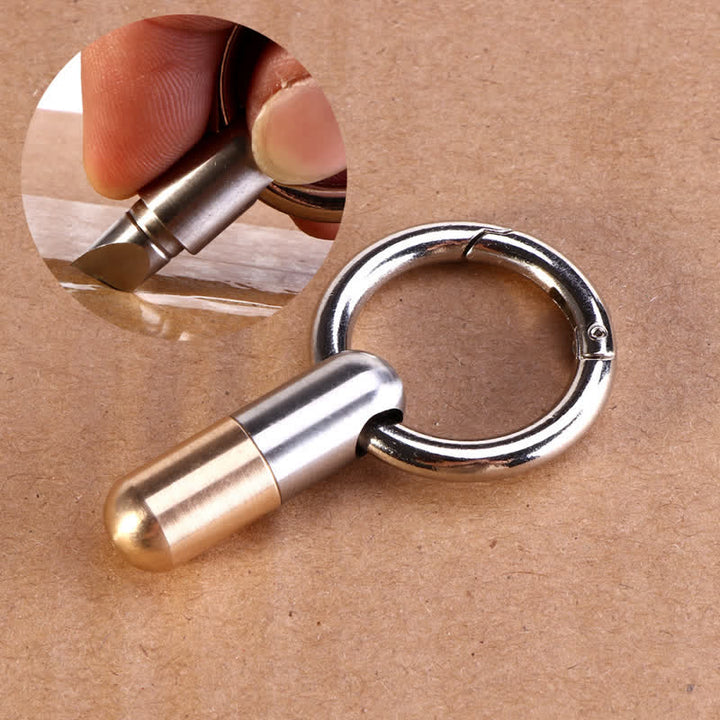 Mini-Kapseltaschen-Auspackschneider-Schlüsselanhänger