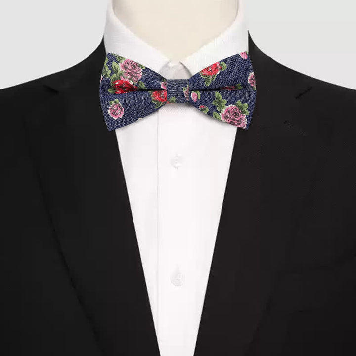 Herrenfliege aus Baumwolle mit zartem Blumenmuster