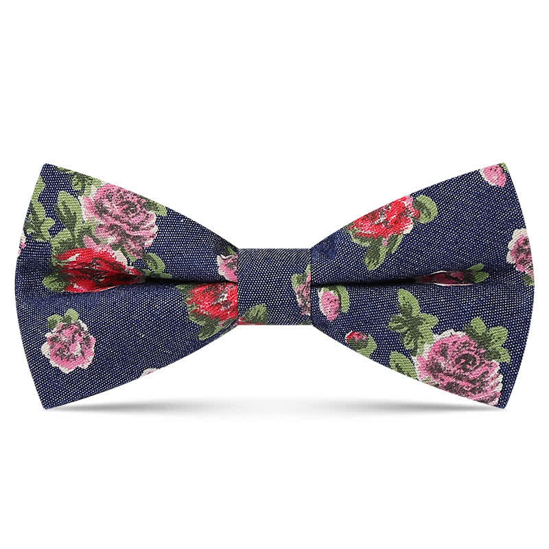 Herrenfliege aus Baumwolle mit zartem Blumenmuster