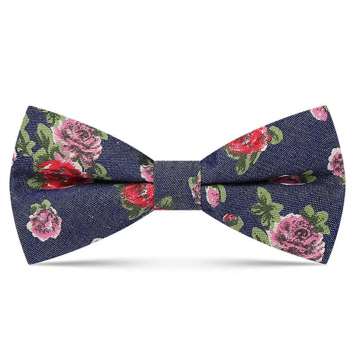 Herrenfliege aus Baumwolle mit zartem Blumenmuster