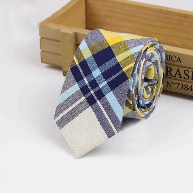 Herren-Krawatte aus Baumwolle mit Karomuster „West Country Tradition“