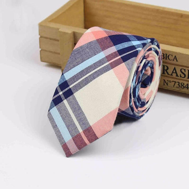 Herren-Krawatte aus Baumwolle mit Karomuster „West Country Tradition“