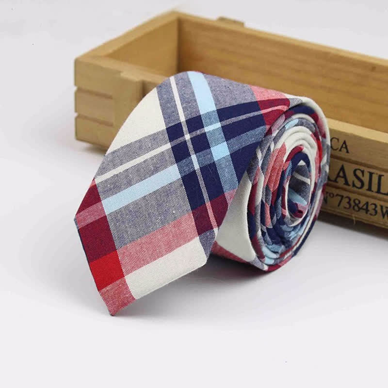 Herren-Krawatte aus Baumwolle mit Karomuster „West Country Tradition“