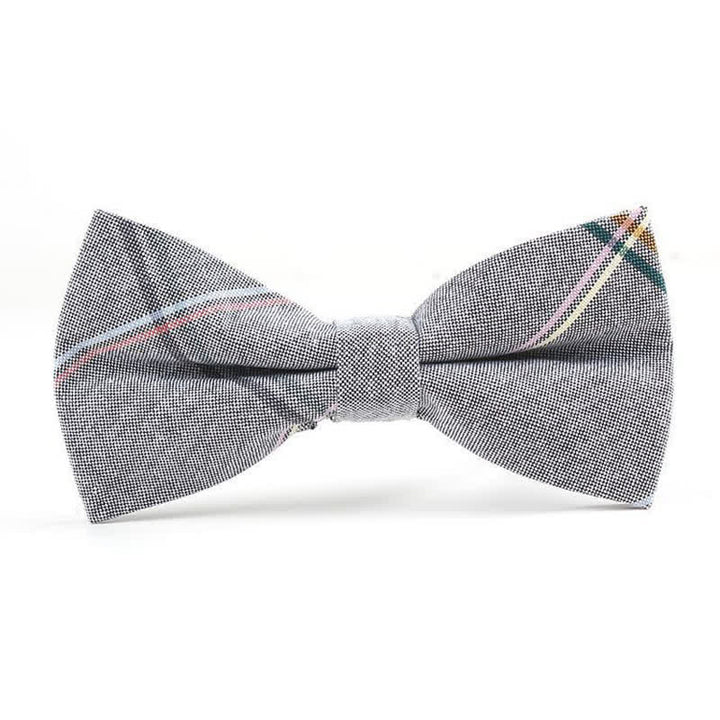 Trendy Herren Fliege mit Karomuster, Taschentuch, Krawatte