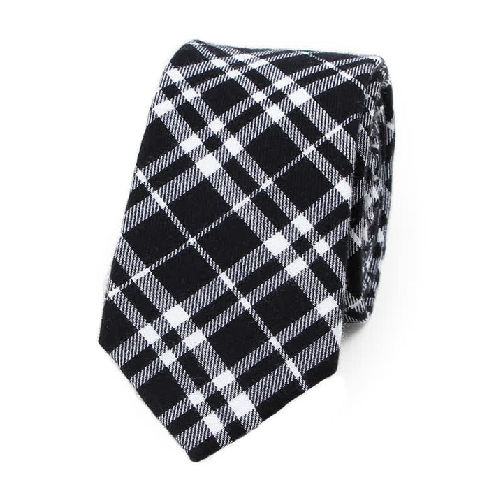 Trendy Herren Fliege mit Karomuster, Taschentuch, Krawatte