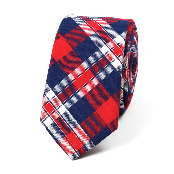 Trendy Herren Fliege mit Karomuster, Taschentuch, Krawatte