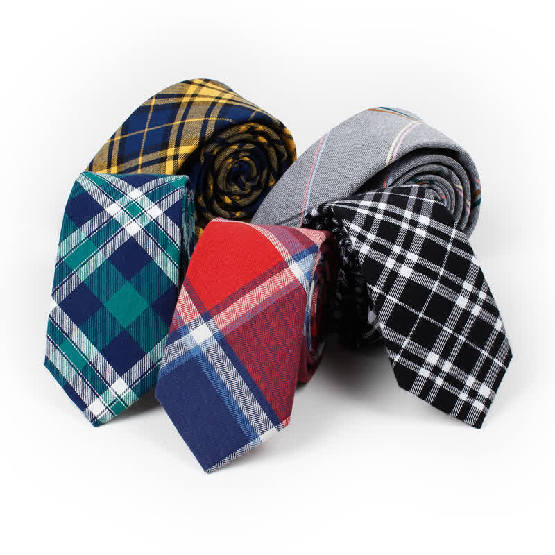 Trendy Herren Fliege mit Karomuster, Taschentuch, Krawatte