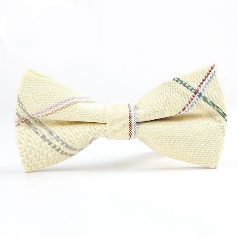 Trendy Herren Fliege mit Karomuster, Taschentuch, Krawatte