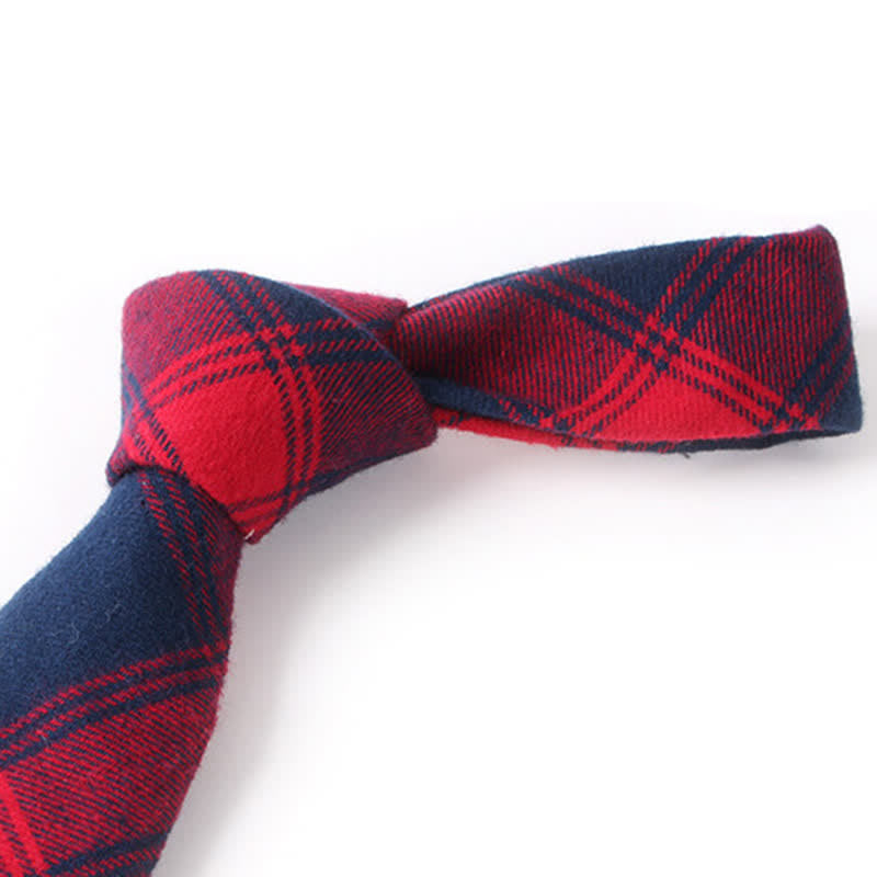 Herren-Krawatte aus Baumwolle mit Karomuster für formellen Look