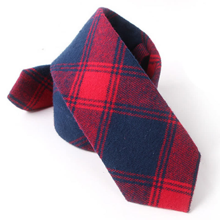 Herren-Krawatte aus Baumwolle mit Karomuster für formellen Look