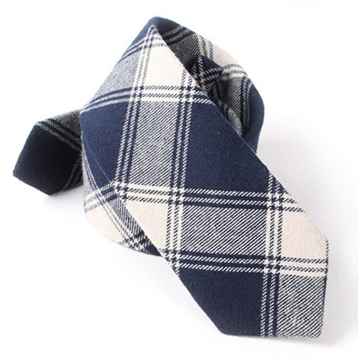 Herren-Krawatte aus Baumwolle mit Karomuster für formellen Look