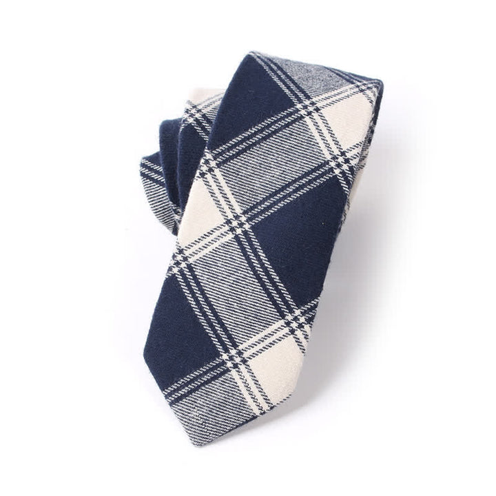 Herren-Krawatte aus Baumwolle mit Karomuster für formellen Look