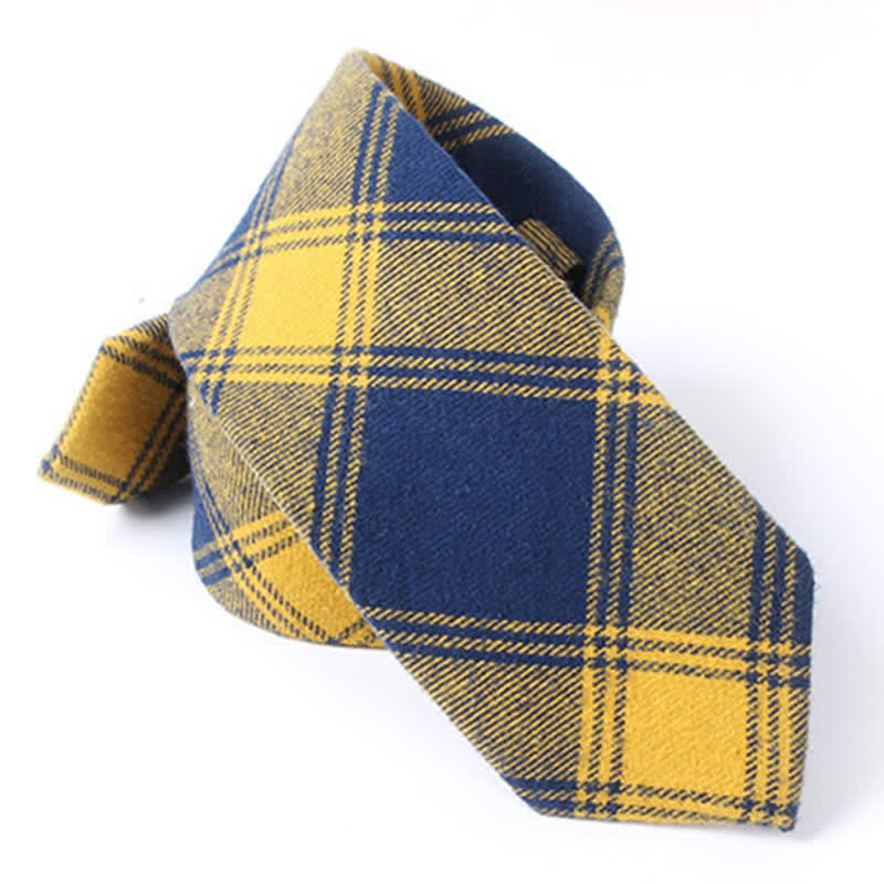 Herren-Krawatte aus Baumwolle mit Karomuster für formellen Look