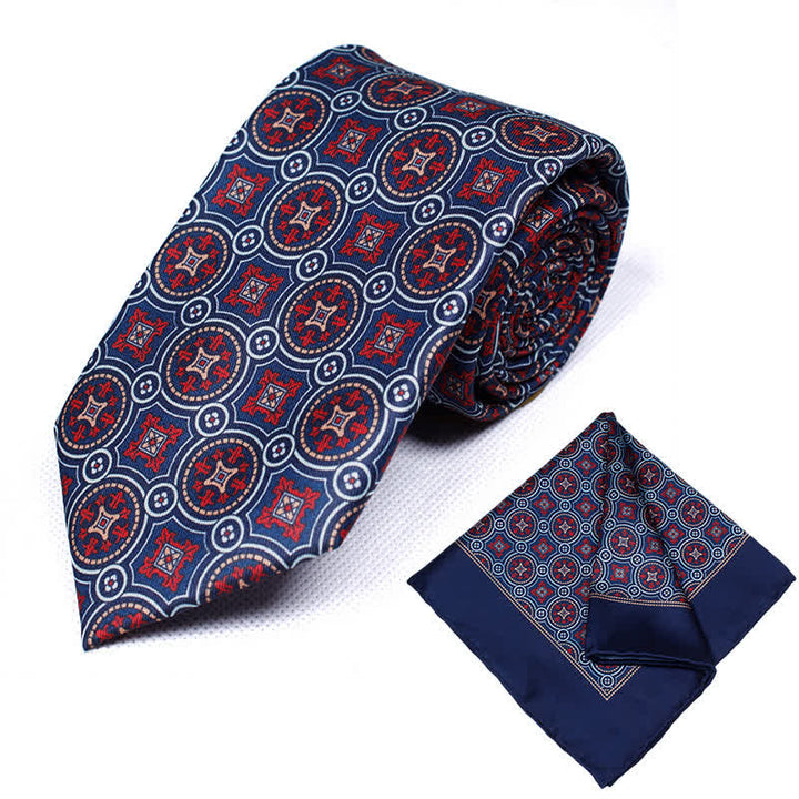 2-teiliges Herren-Taschentuch-Krawattenset mit geometrischem Paisleymuster - Stil #8 - image 9