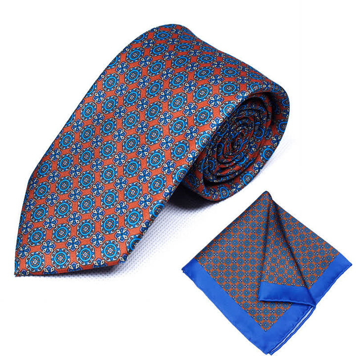 2-teiliges Herren-Taschentuch-Krawattenset mit geometrischem Paisleymuster - Stil #5 - image 6