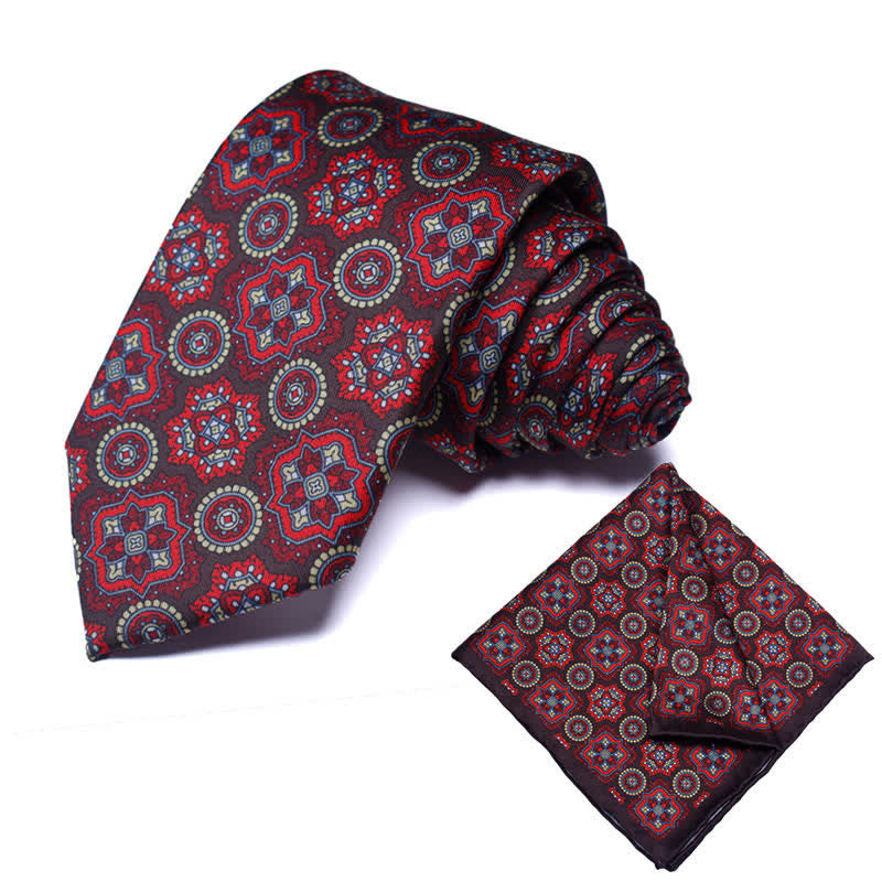 2-teiliges Herren-Taschentuch-Krawattenset mit geometrischem Paisleymuster - Stil #27 - image 28