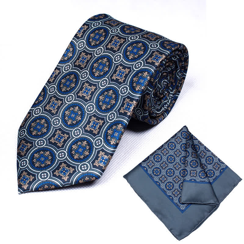 2-teiliges Herren-Taschentuch-Krawattenset mit geometrischem Paisleymuster - Stil Nr. 10 - image 11