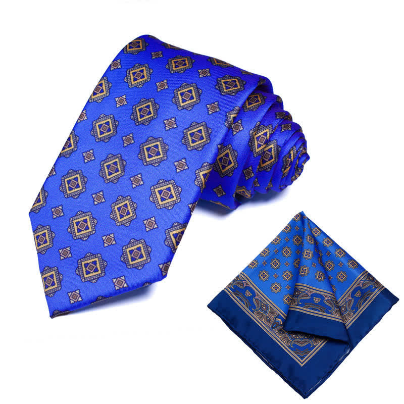 2-teiliges Herren-Taschentuch-Krawattenset mit geometrischem Paisleymuster - Stil #30 - image 31