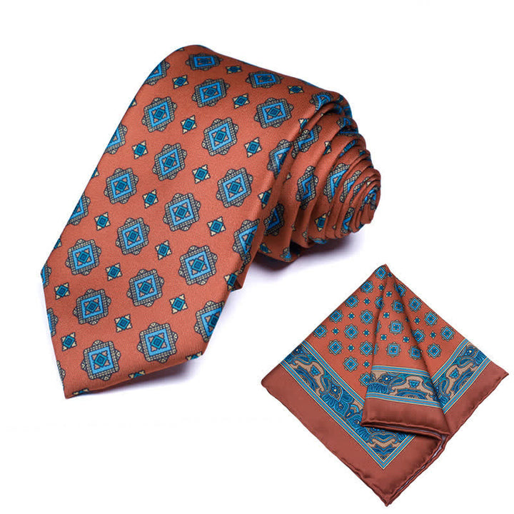 2-teiliges Herren-Taschentuch-Krawattenset mit geometrischem Paisleymuster - Stil #29 - image 30