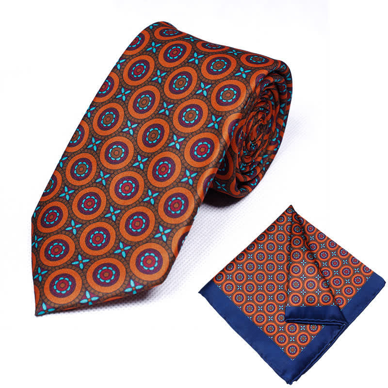2-teiliges Herren-Taschentuch-Krawattenset mit geometrischem Paisleymuster - Stil #15 - image 16